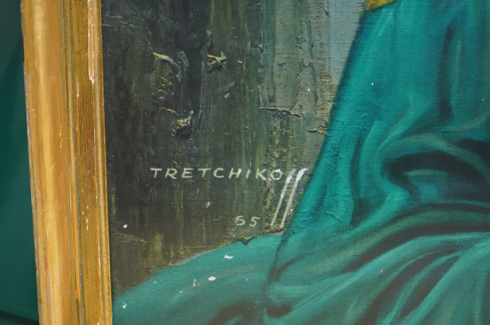 After Vladimir Tretchikoff (Russian, 1913-2006), 'Lady from the Orient', vintage colour print, 56 x 68cm, gilt frame